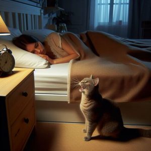 Gatto che canta di notte